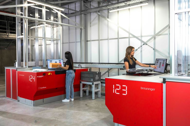 The ports of the AutoStore system for order picking.