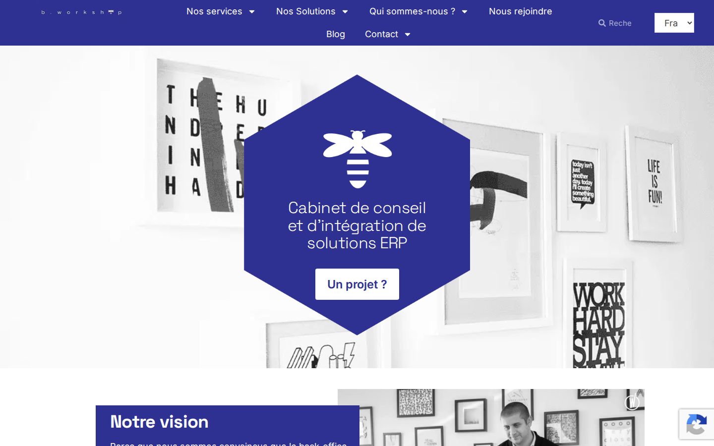 Page d'accueil de Bworkshop