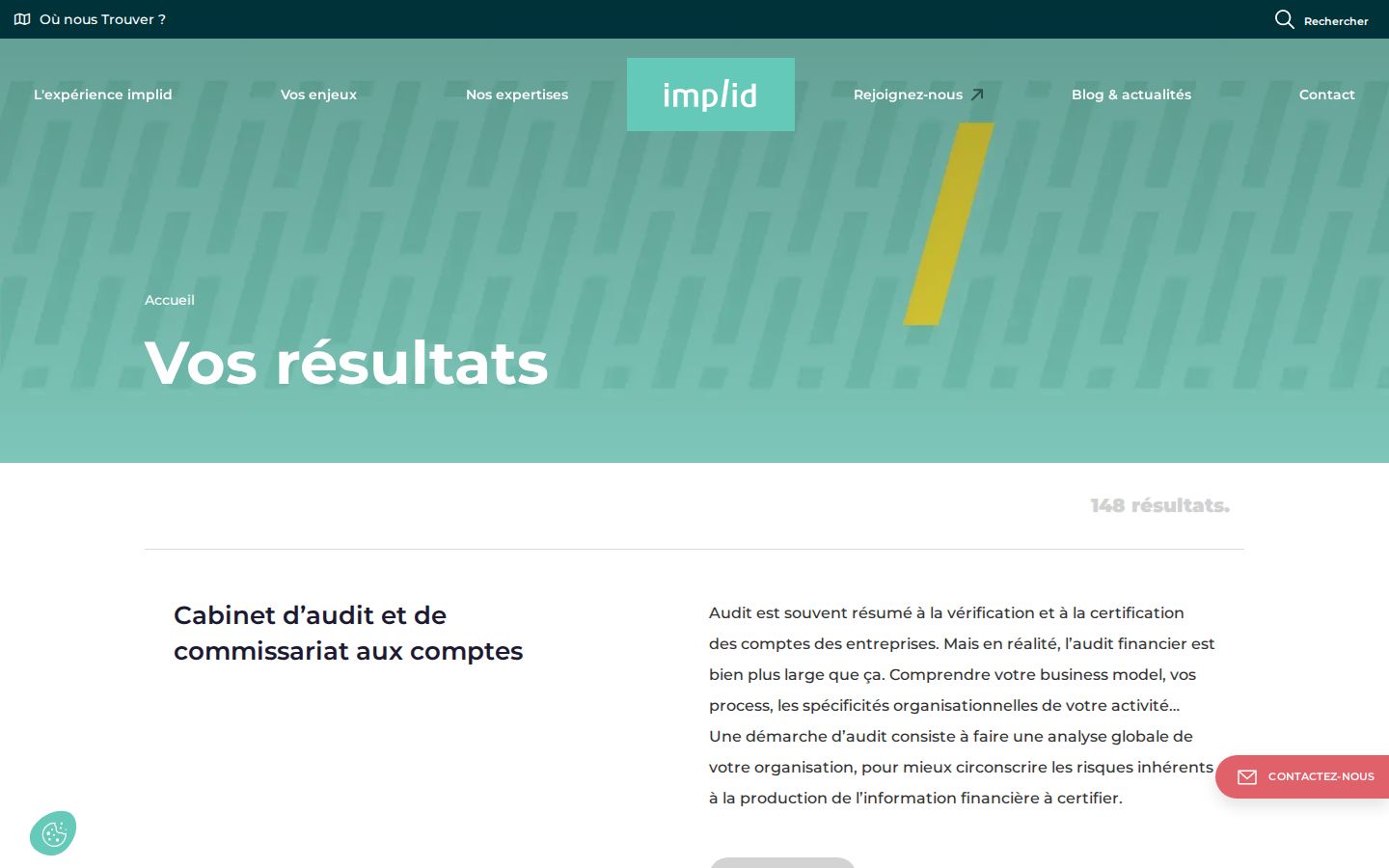 Page d'accueil de Implid