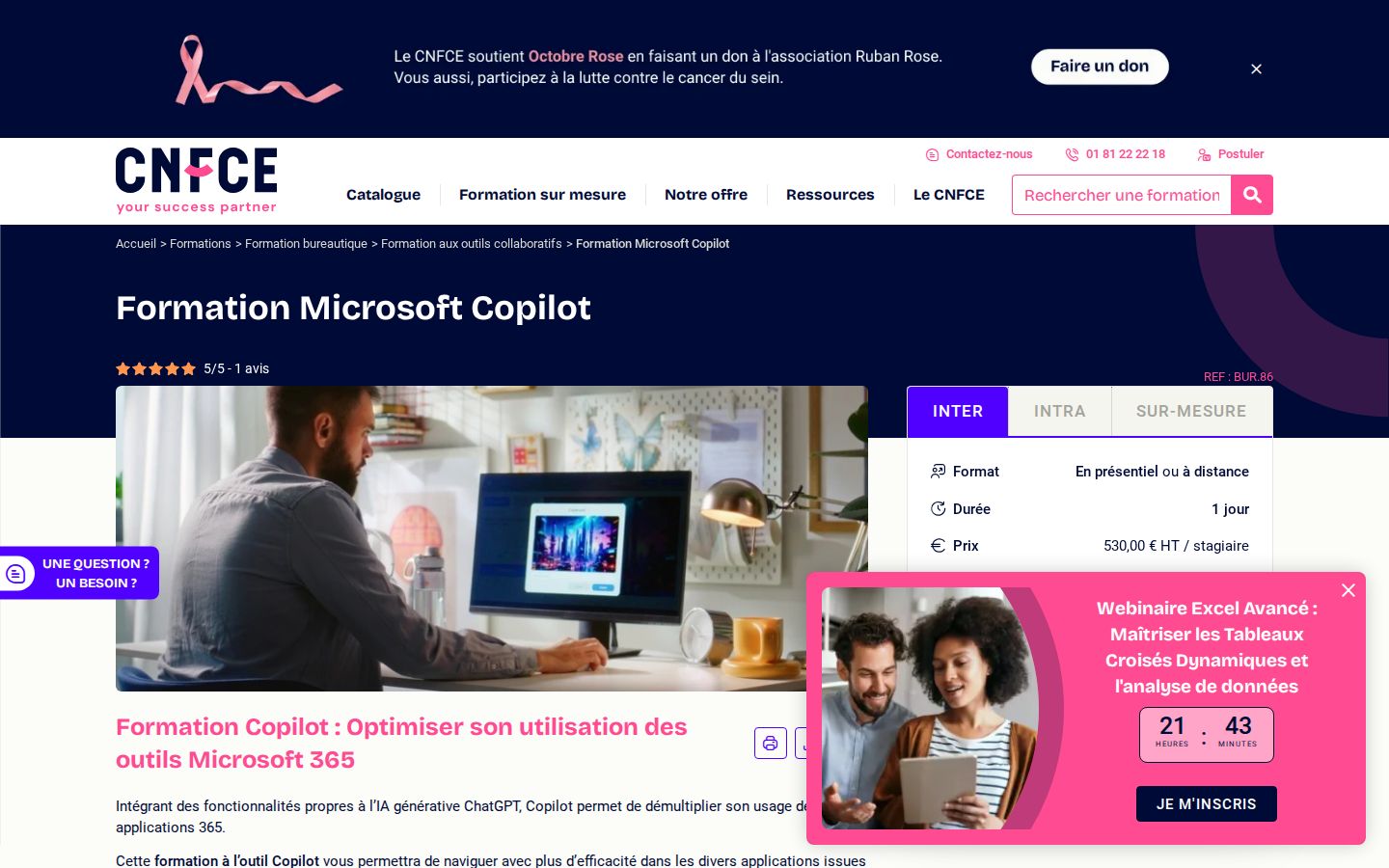 Page d'accueil de CNFCE