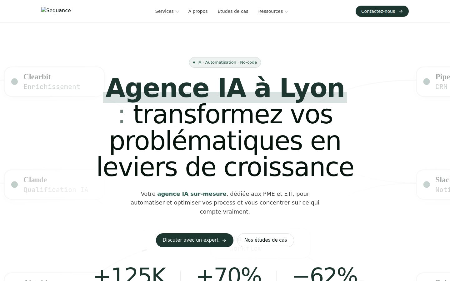 Page d'accueil de Sequance