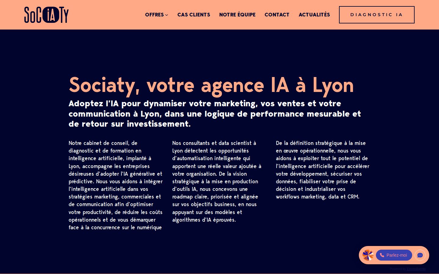 Page d'accueil de Sociaty