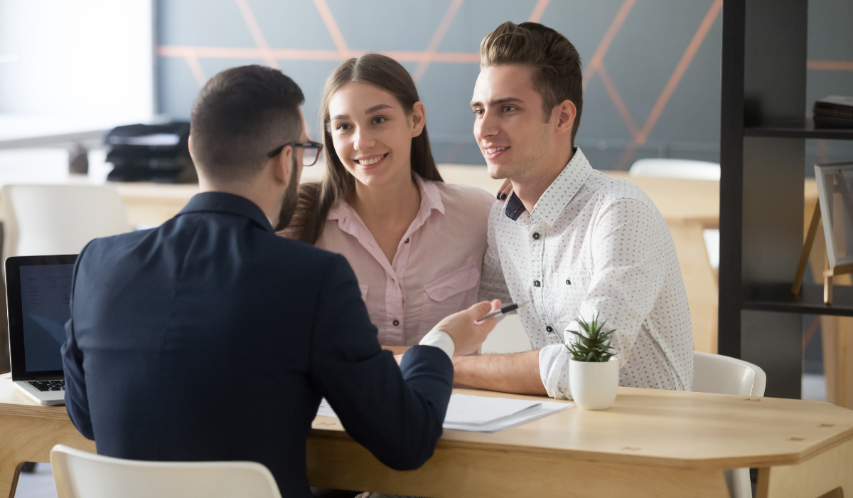 couple looking at computer
