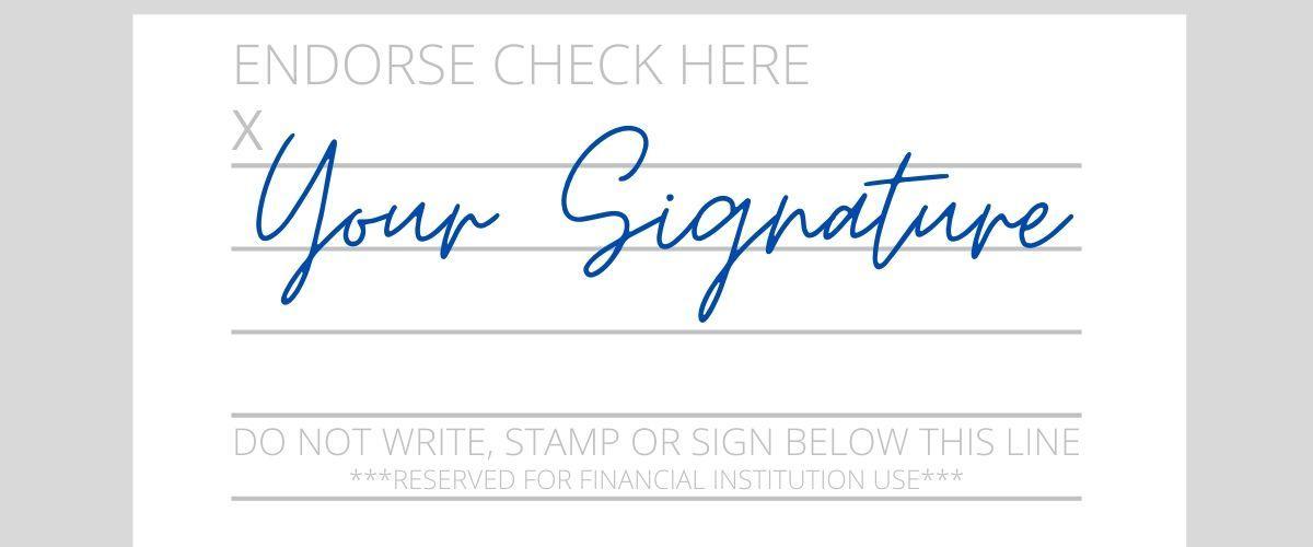 endorse check here on the back of a check