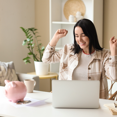 couple looking at computer