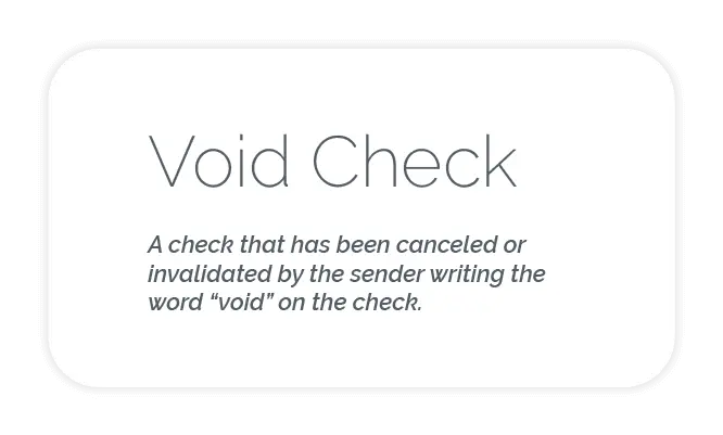 Void check example card