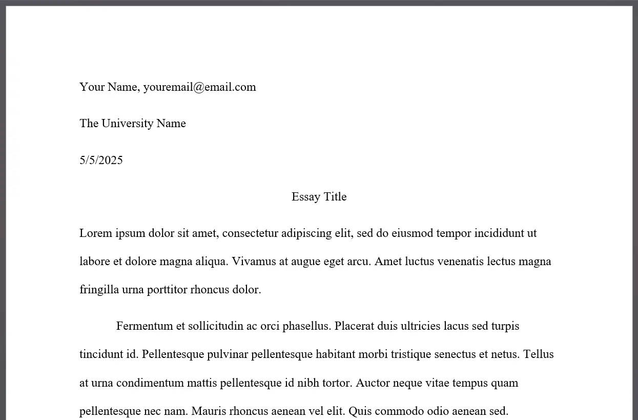 College essay tempalte a613ad1a