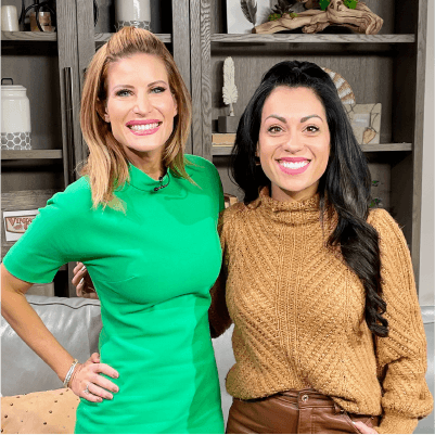 two women smiling