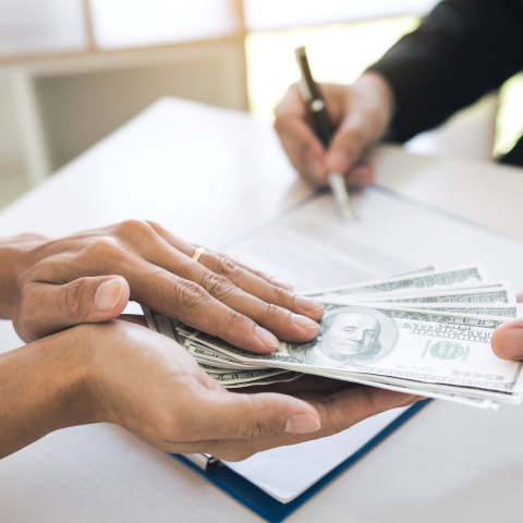 borrower getting money from a lender