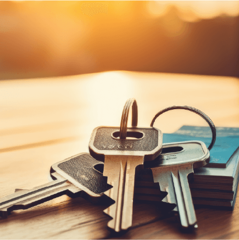 Keys representing collateral for a secured loan