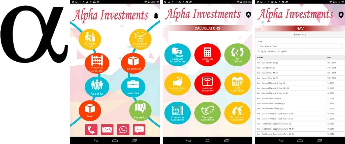 Alpha Investments App Images
