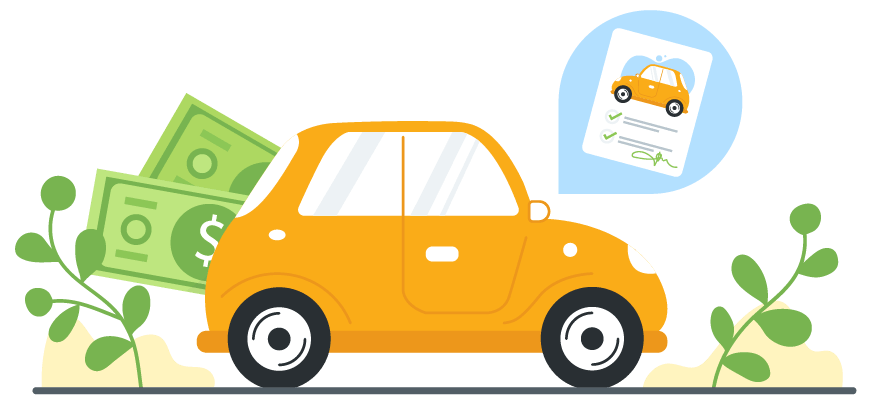 decorative illustration of a car