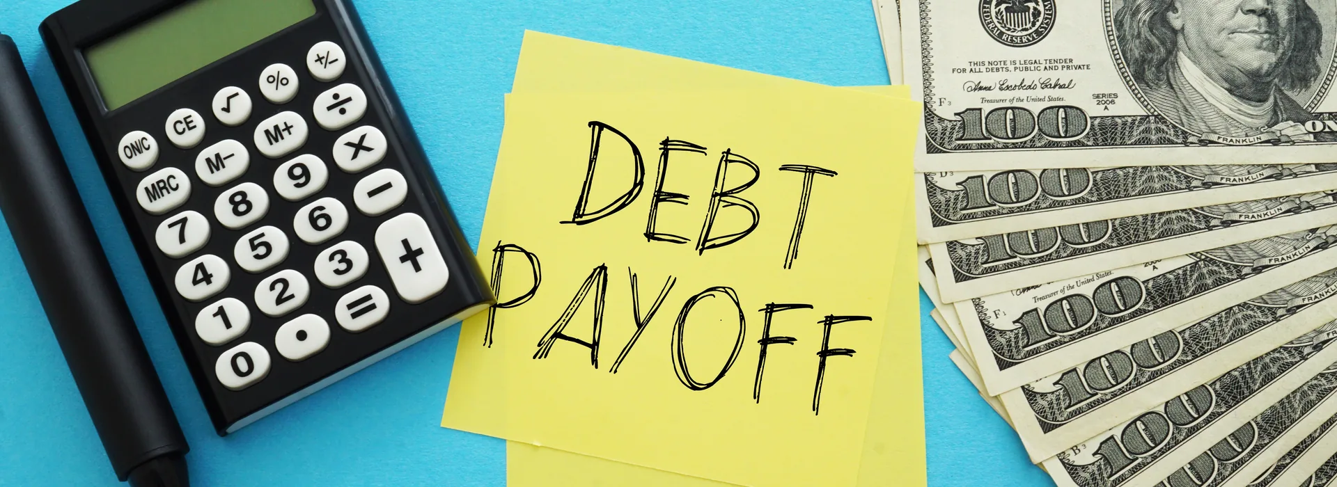 Debt payoff is shown as financial