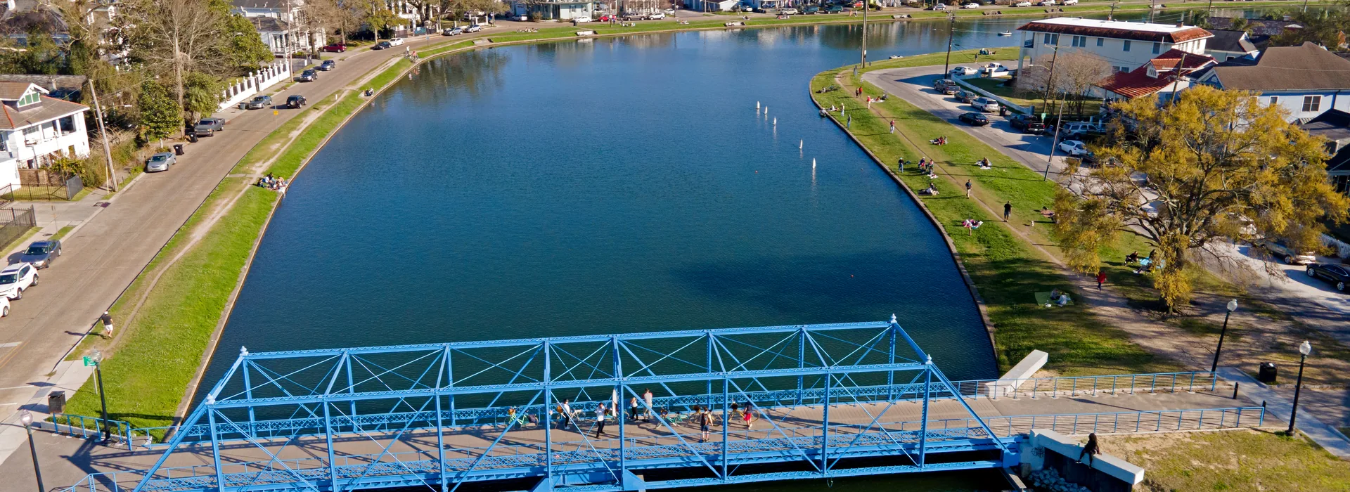 Magnolia Bridge over Bayou St. John in New Orleans, Louisiana