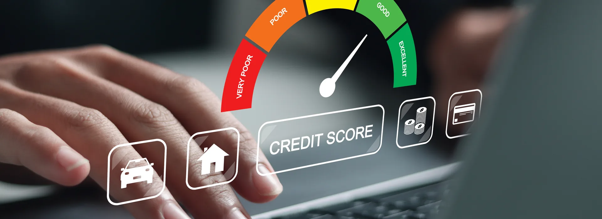 Credit score gauge used during loan prequalification
