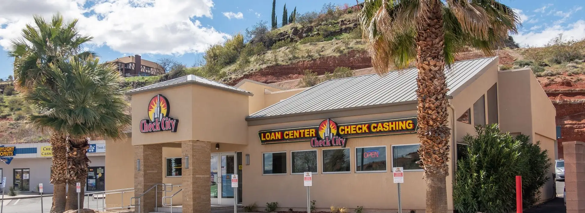 Exterior of the Check City St. George, Utah location