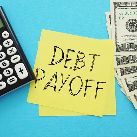Debt payoff is shown as financial