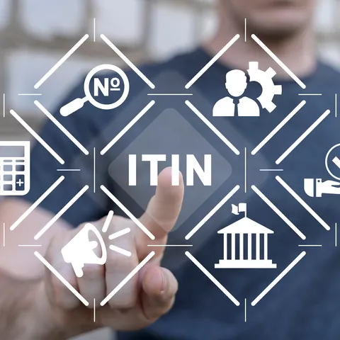 ITIN abbreviation on a digital tax-services interface
