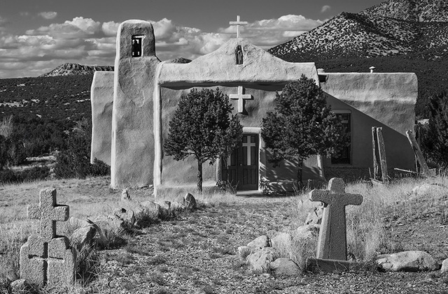 San Francisco de Asis, Golden, NM - Matted, 18x24