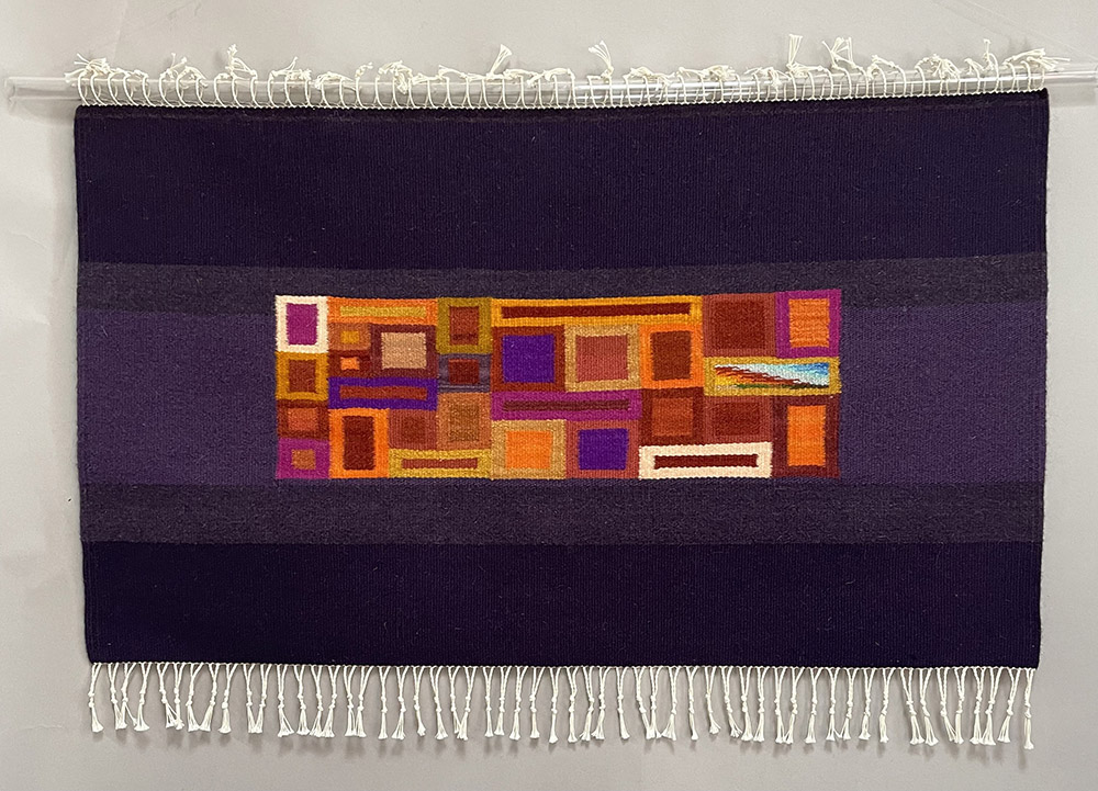 Juicy Purples, Golds & Rusts” Fractured Square Series  23”x39.5” - $1,800