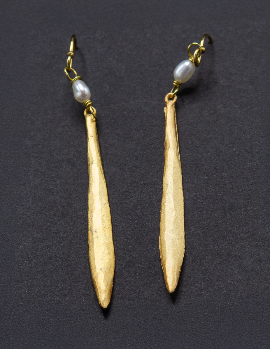 Leaf and Bud Earrings - $100