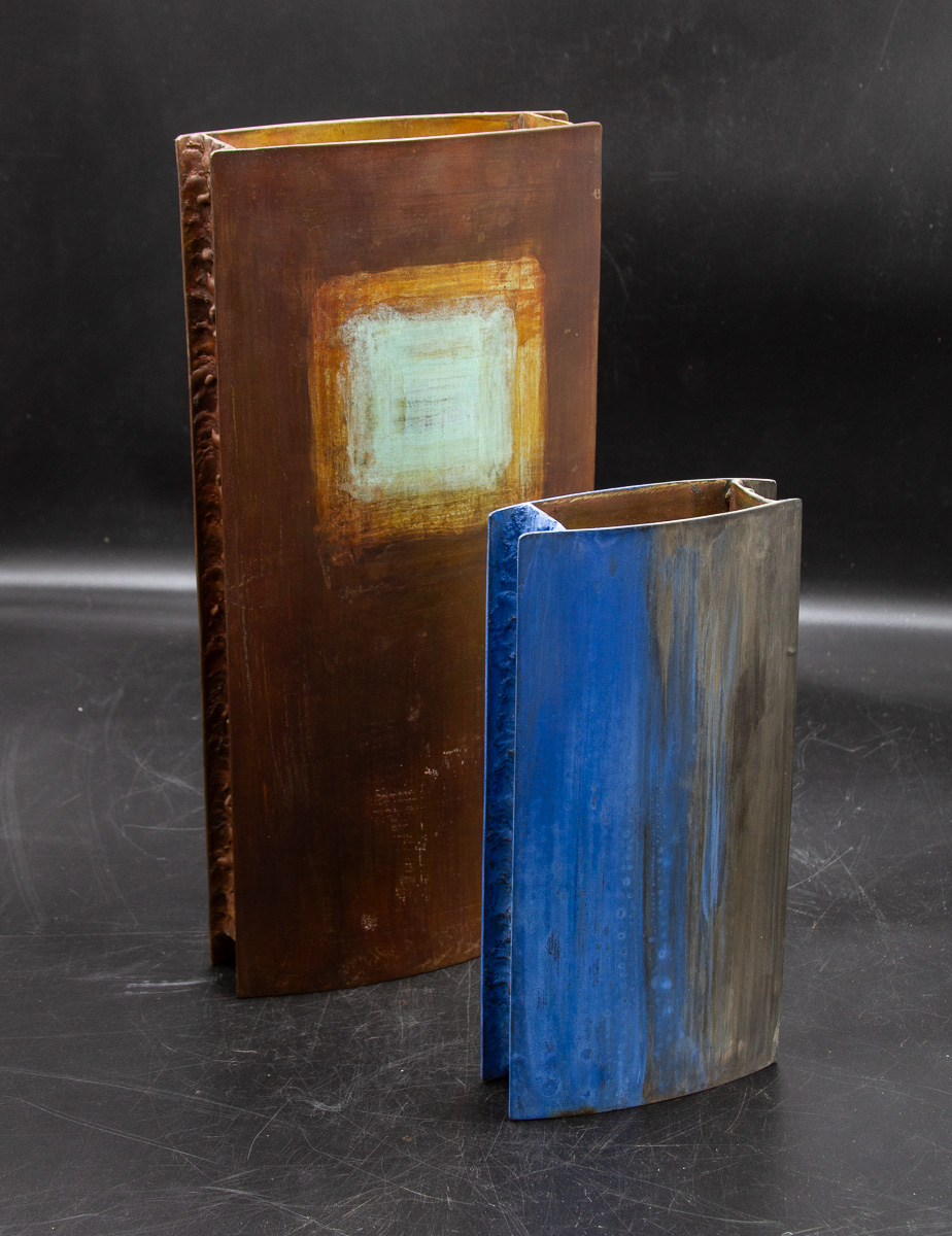 Slab vases - medSqaure/Square - $400, Silver/Blue - $320