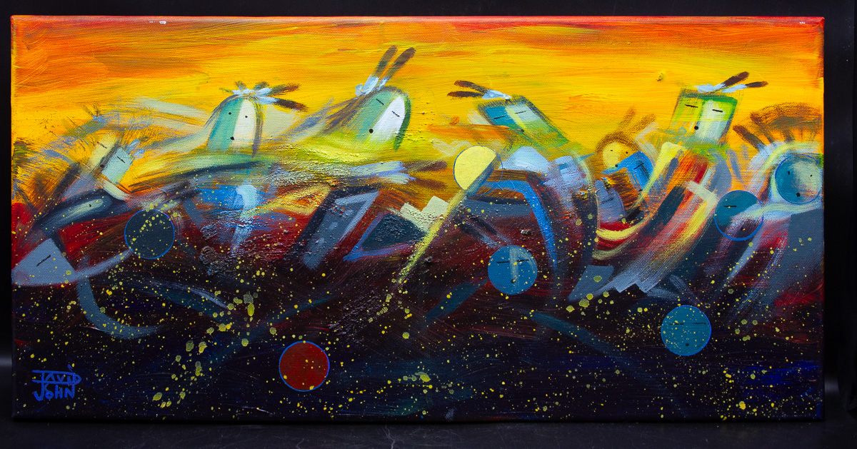 Dancing Deities 12"x24" - $875