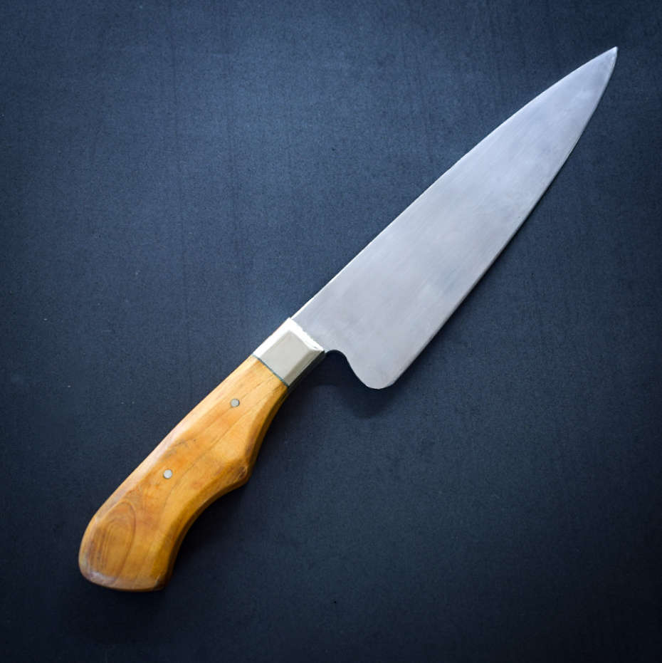 Chef Mora - Mulberry (Morus Nigra) with Turquoise inlay and bolster of nickel silver. - $285