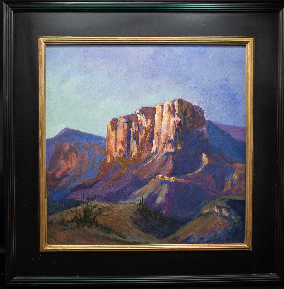 Guadalupes in Late Afternoon 16x16 Oil on Prepared Board - $800