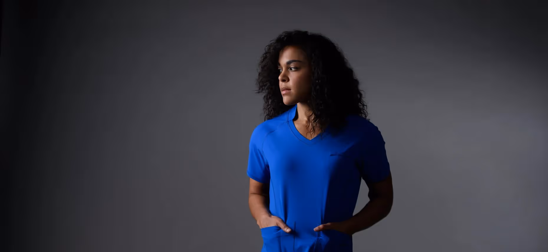 Product shot of Aegle Gear scrubs.