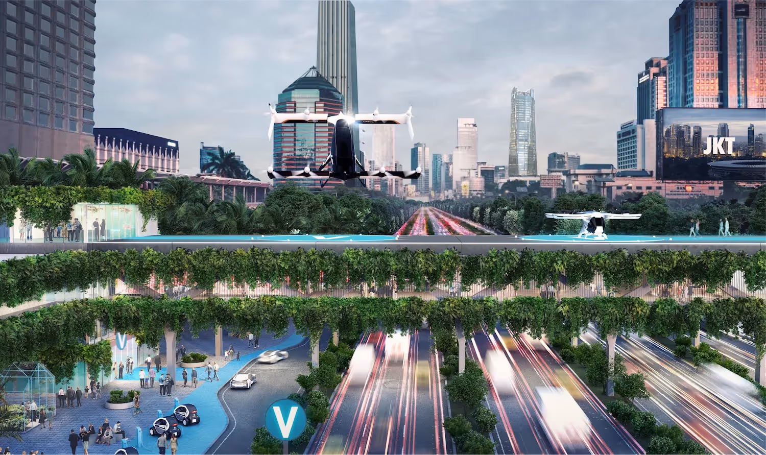 Futuristic rendering of what life could be like with Headway.