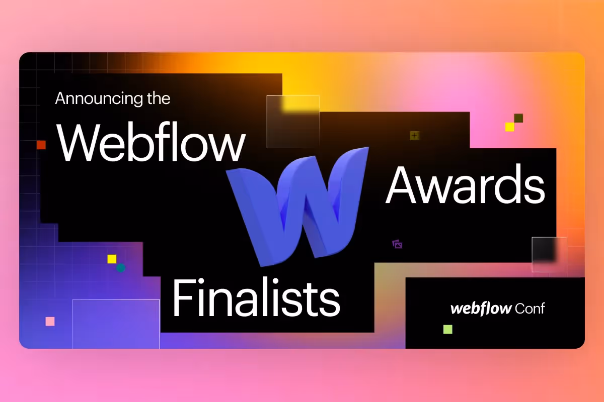Webflow awards promo image