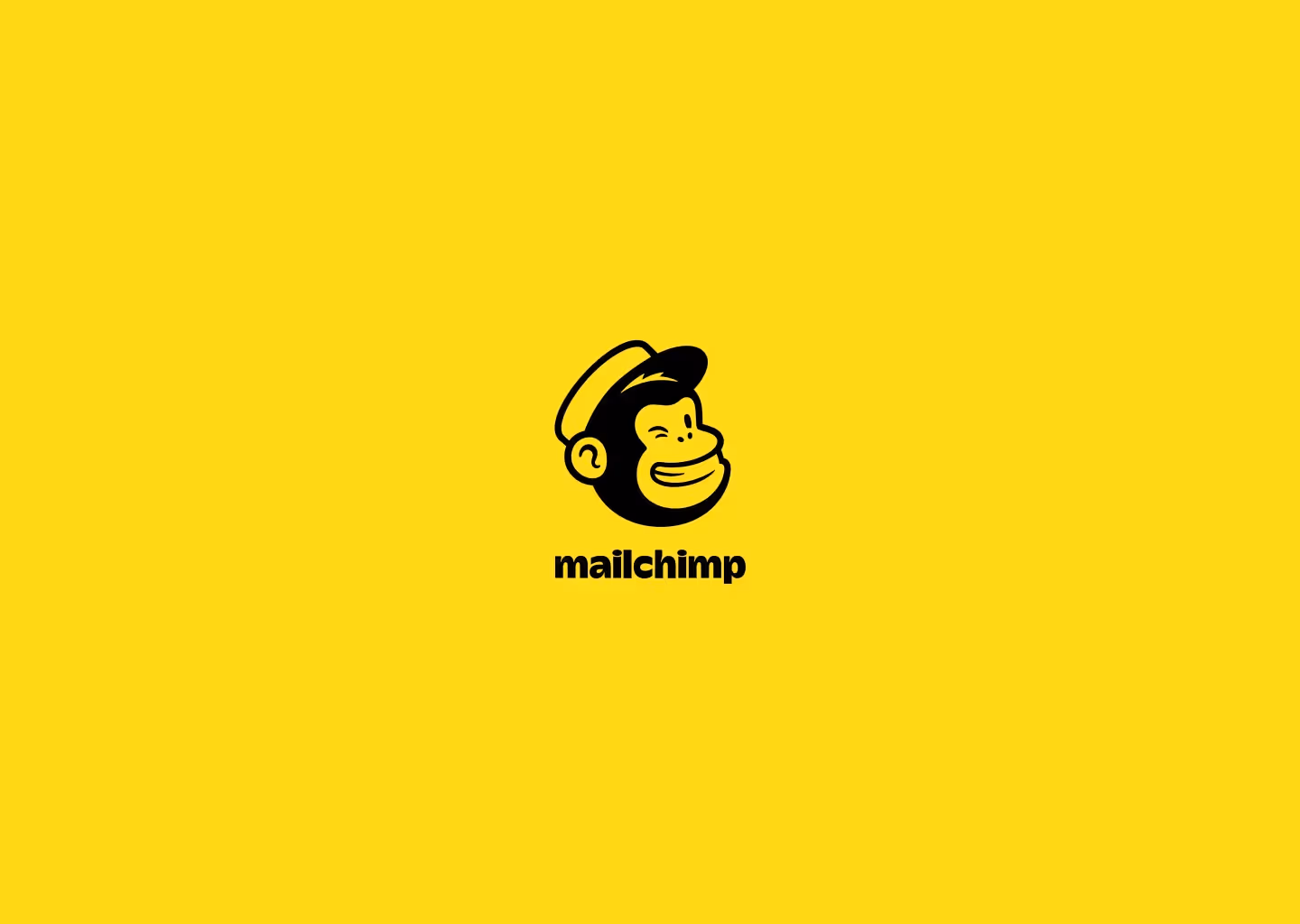 Mailchimp logo on yellow background