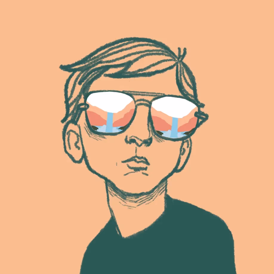 Illustration of a boy wearing sunglasses