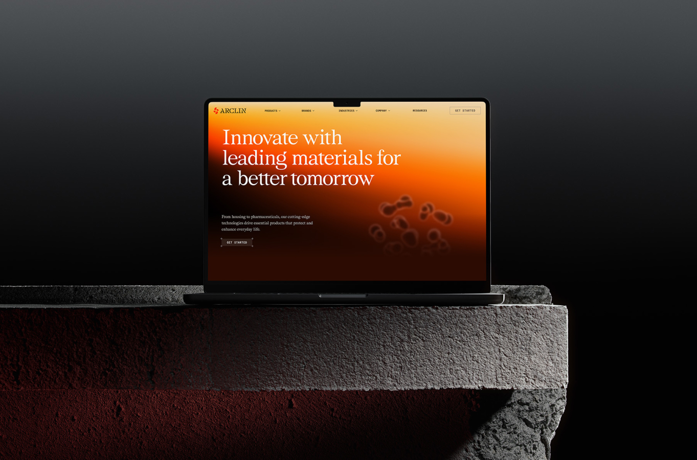 A black and orange gradient design