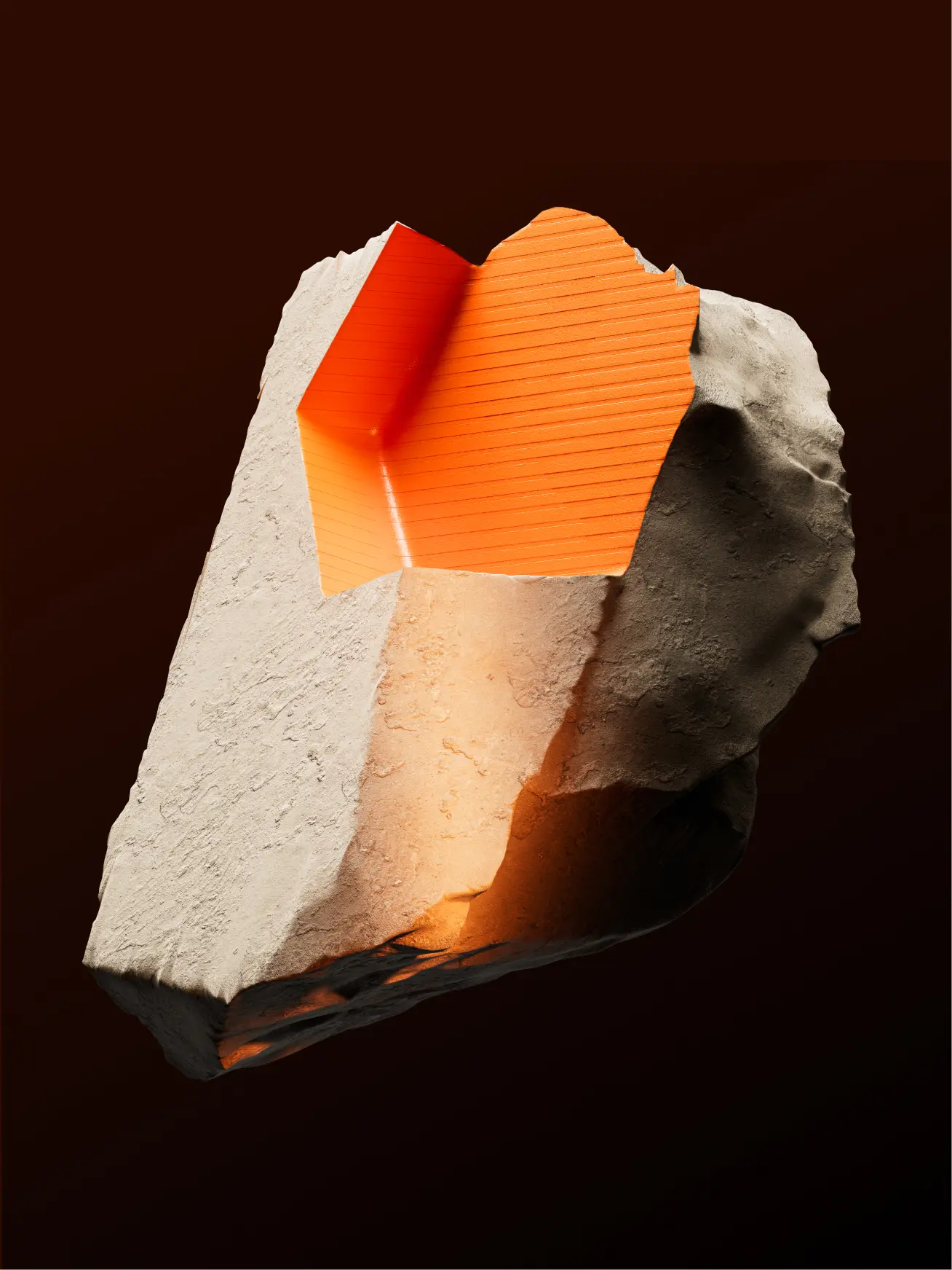 A black and orange gradient design