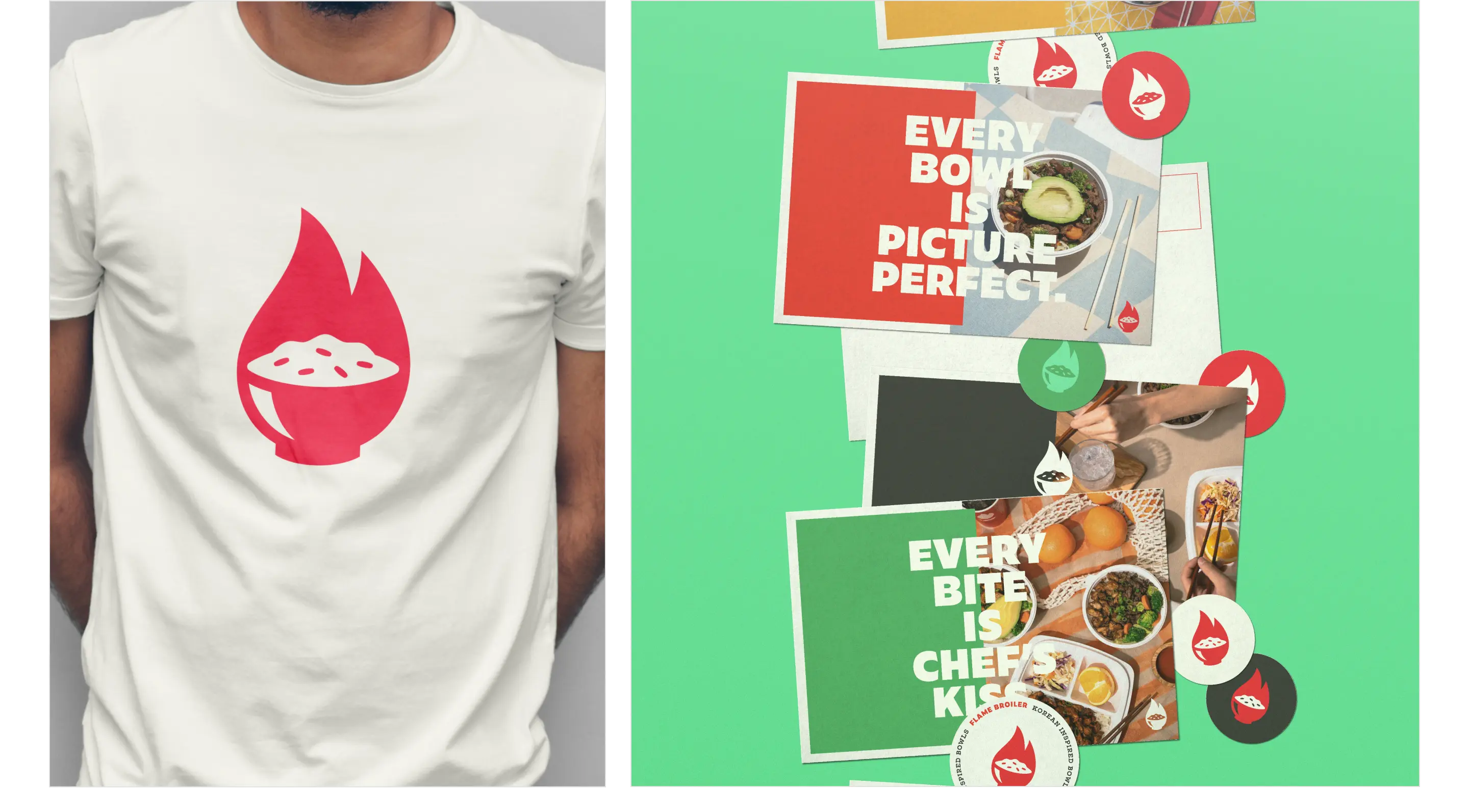 Flame Broiler emotional brand pillars establishing connection between food quality, cultural heritage, and customer wellbeing