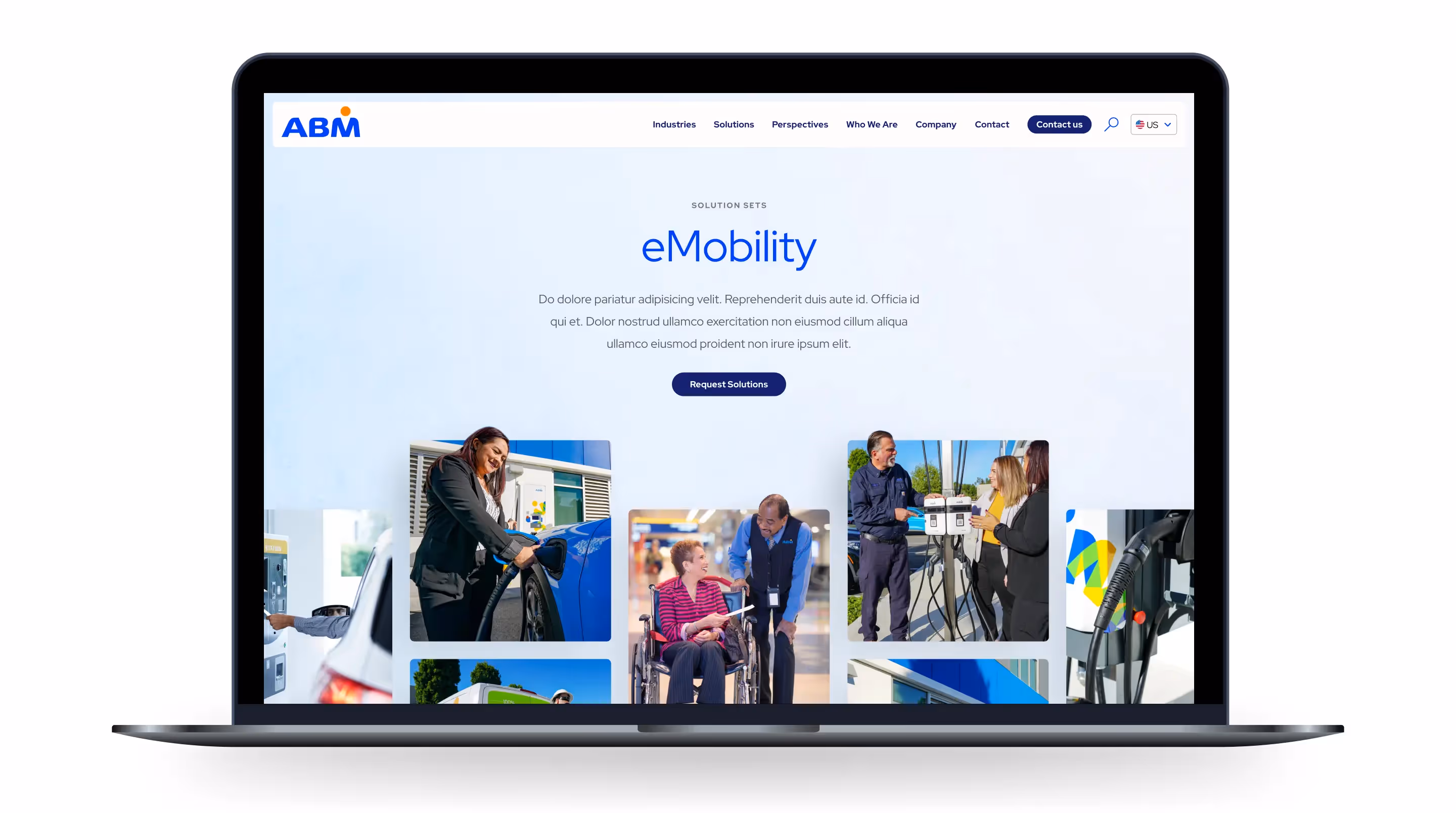 ABM strategic positioning and brand transformation emphasizing innovation in engineering, sustainability, and advanced facility management