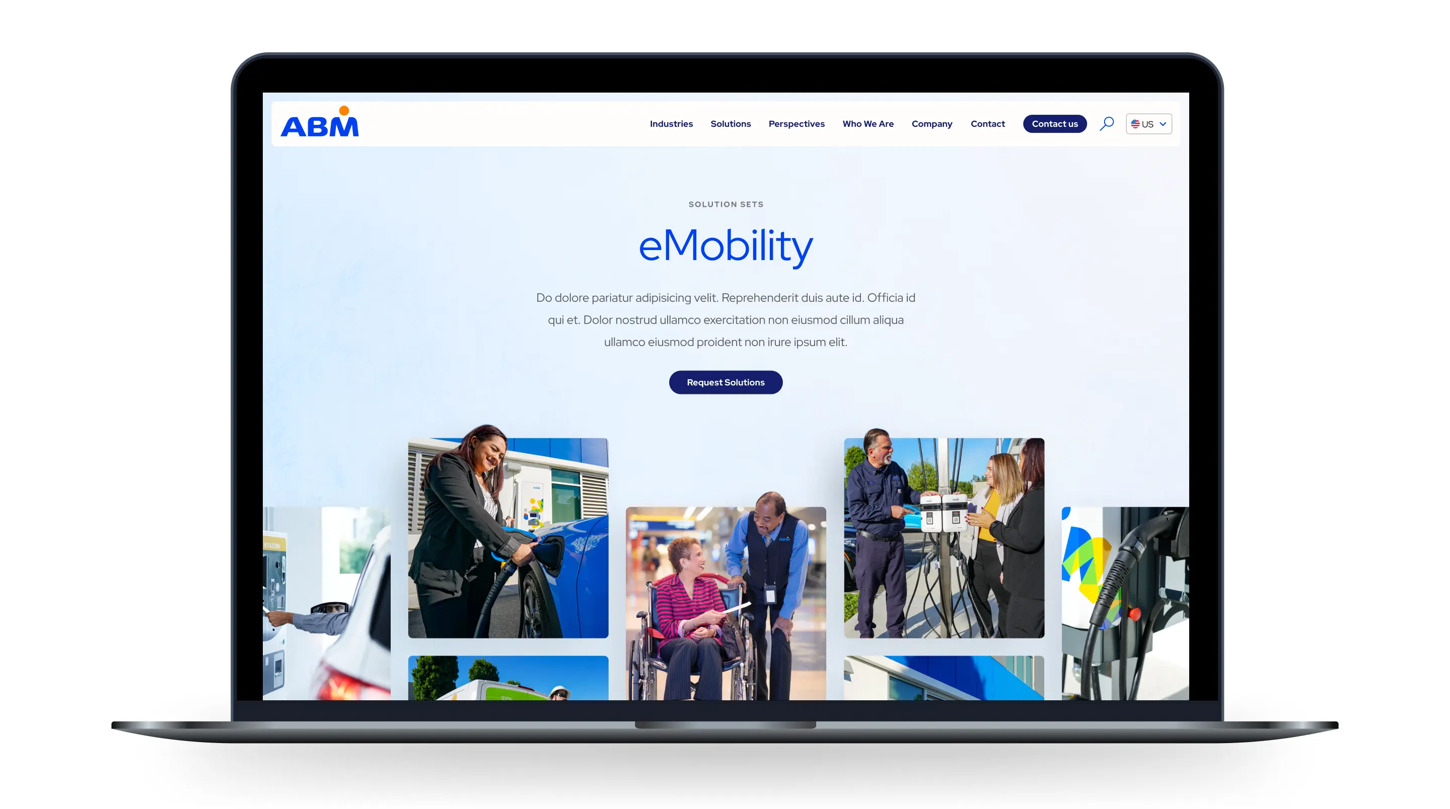 ABM strategic positioning and brand transformation emphasizing innovation in engineering, sustainability, and advanced facility management