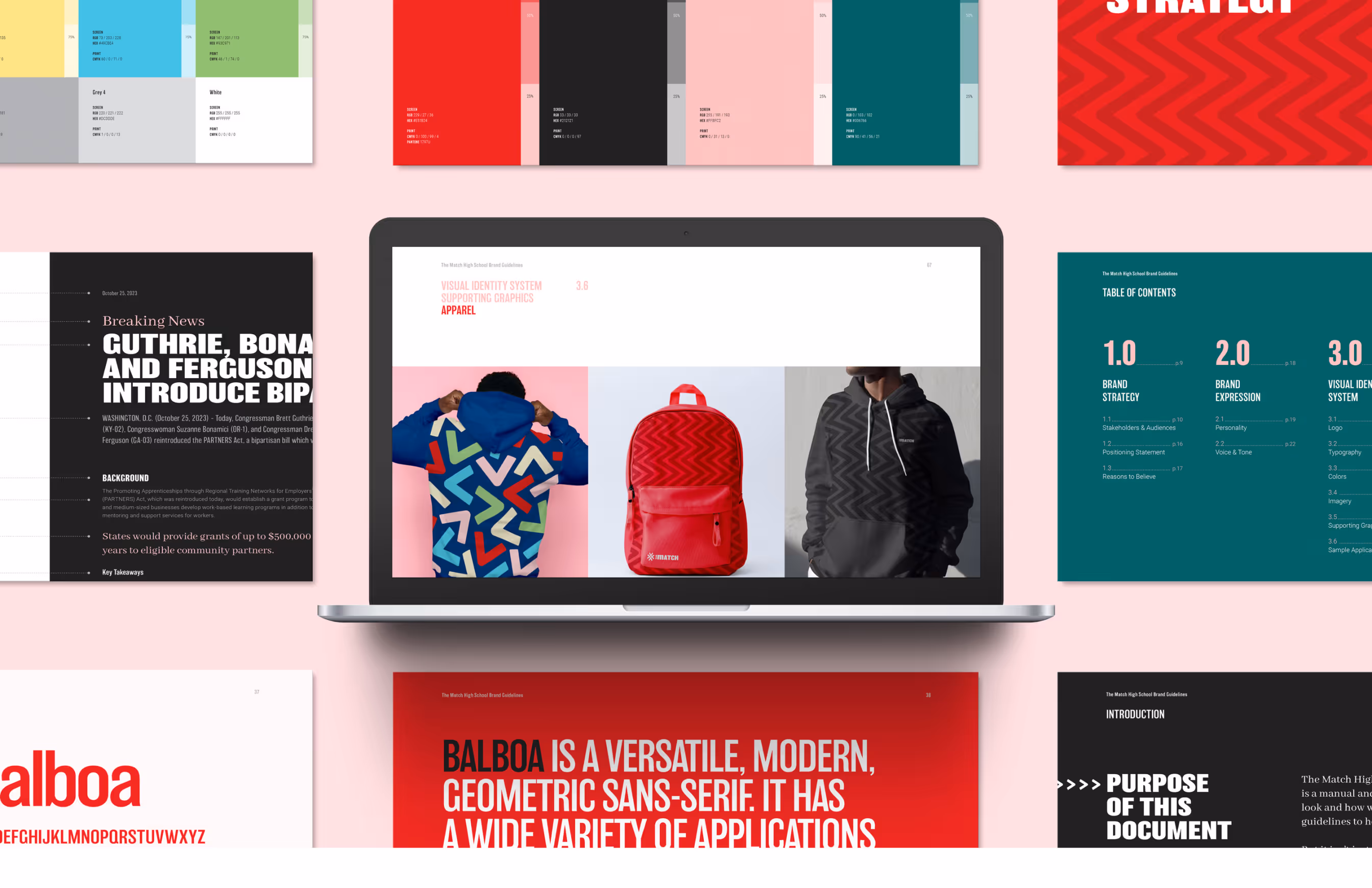 The Match visual identity design balancing aspirational goals with supportive community approach for Indianapolis west side students