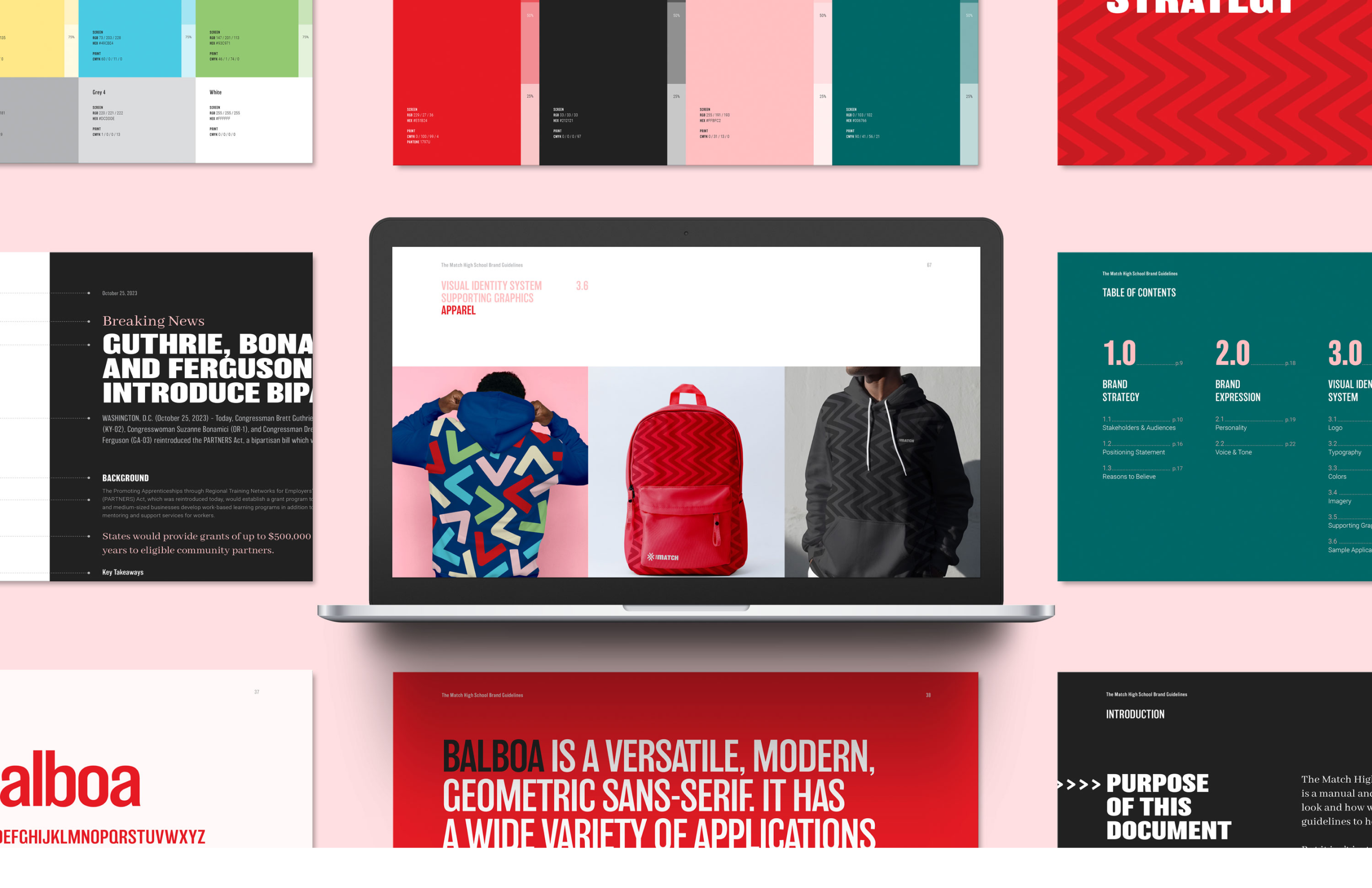 The Match visual identity design balancing aspirational goals with supportive community approach for Indianapolis west side students