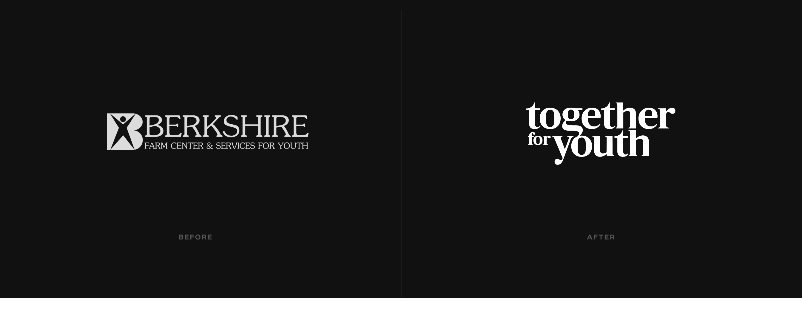 Together for Youth strategic rebranding process transforming 1886-founded organization from outdated identity to modern child services leader