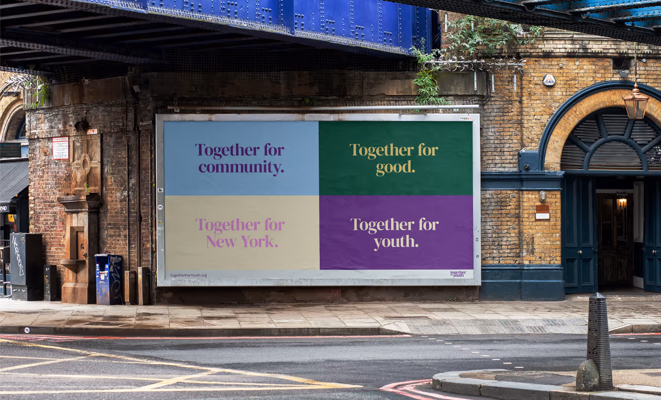 Together for Youth marketing materials showcasing trauma-informed design principles and relentless commitment to keeping families together