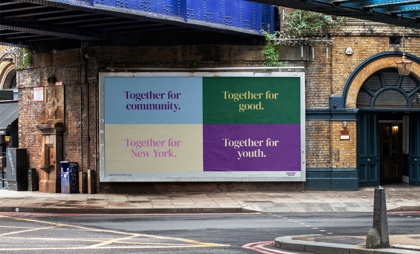 Together for Youth marketing materials showcasing trauma-informed design principles and relentless commitment to keeping families together