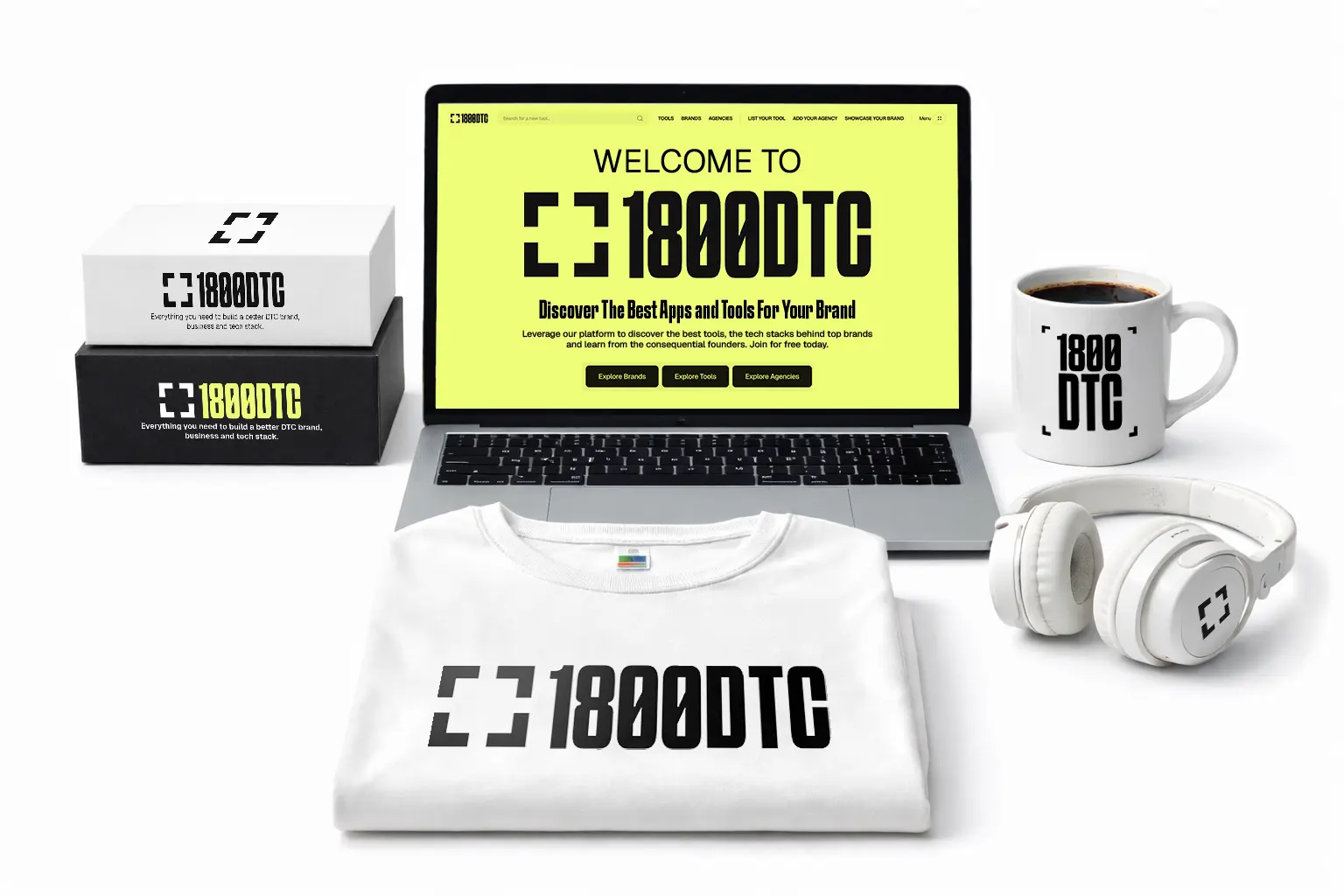 Assets with 1800DTC branding to promote eCommerce