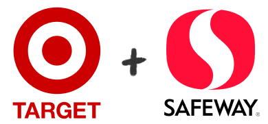 Logos for Target and Safeway retailers