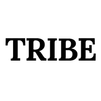 Tribe logo. Tribe written in blacjk serif font all uppercase