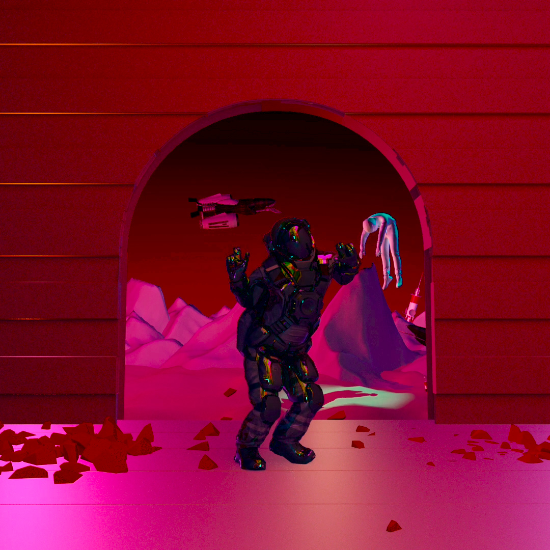 Astronaut dancing to thriller 