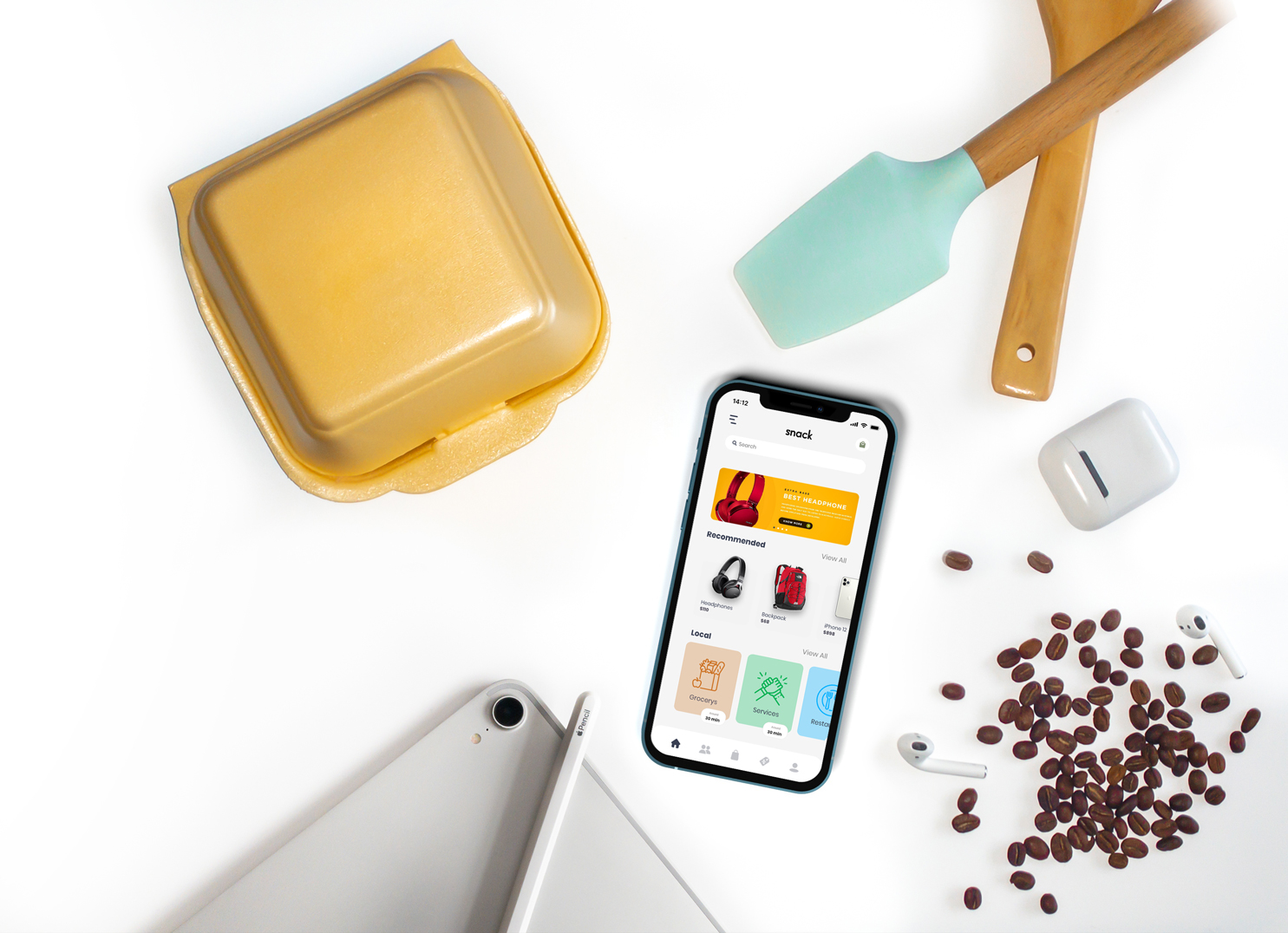 snack website banner