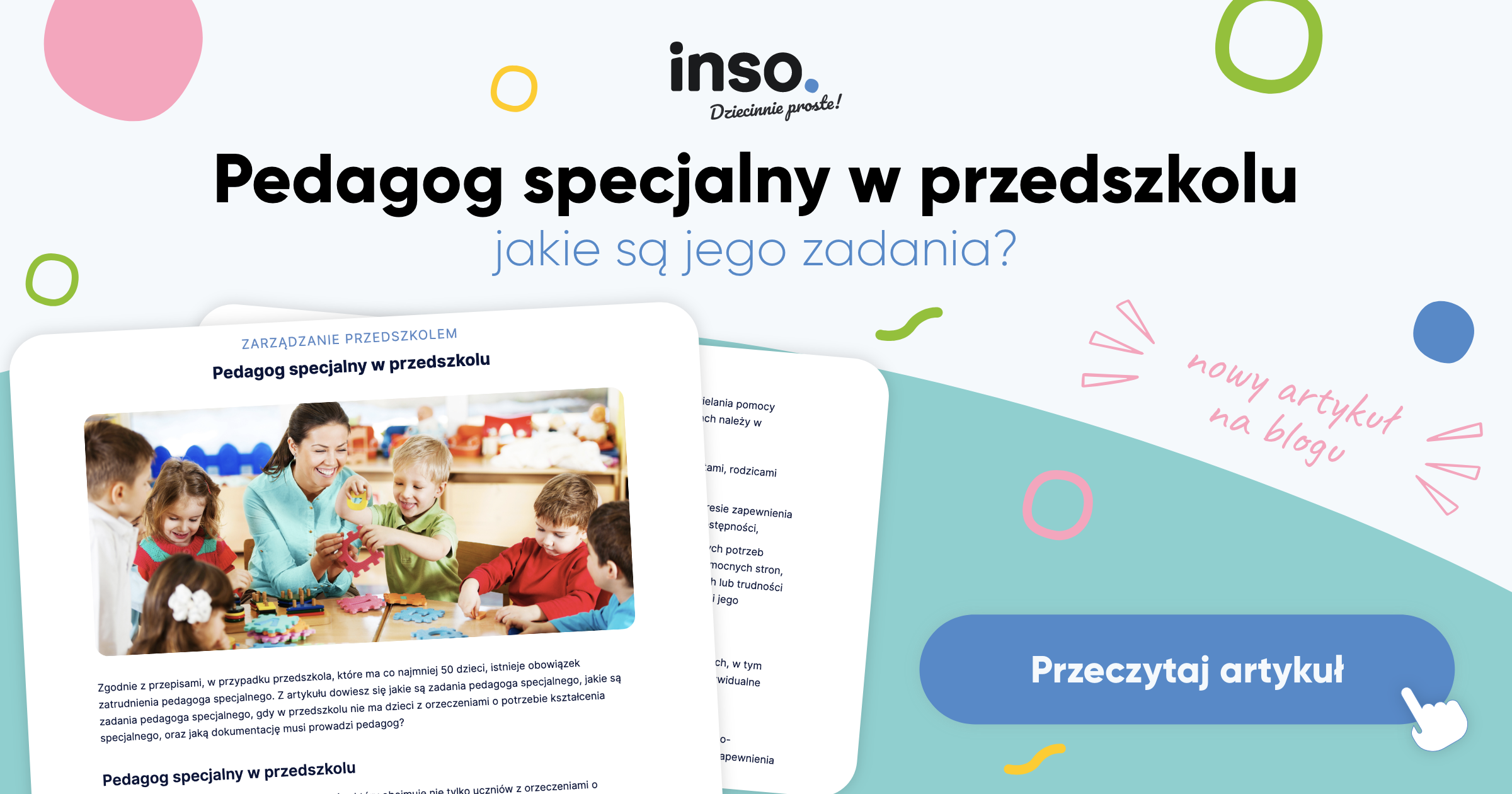 Sprawozdanie Z Pracy Pedagoga Specjalnego W Przedszkolu Pedagog specjalny w przedszkolu | Inso